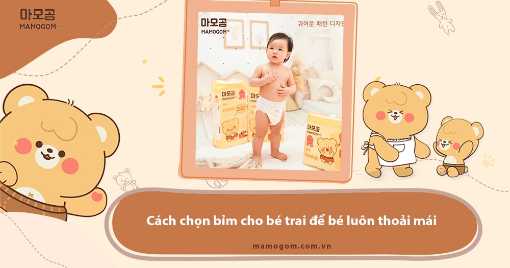 Cách chọn bỉm cho bé trai